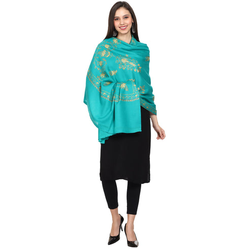 Women's Hand Embroidered Wool Shawl